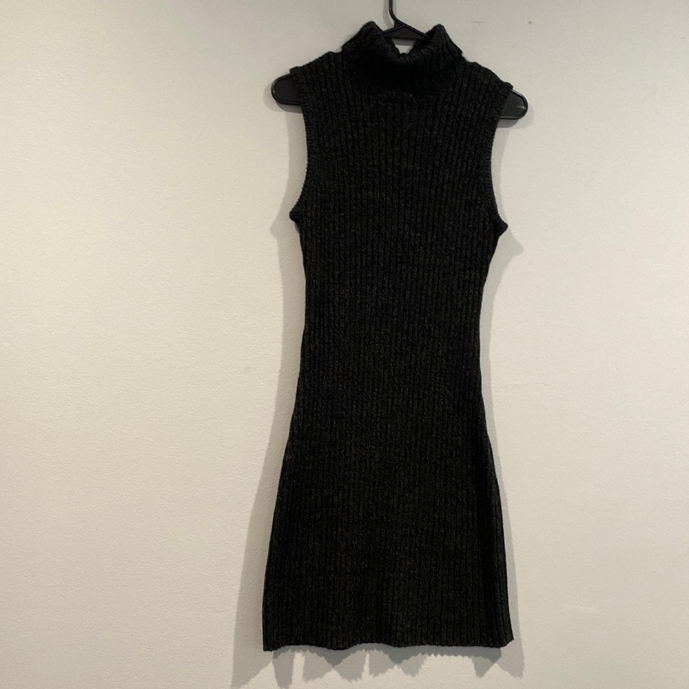 Gas Co Dark Gray Sweater Dress - Stretch - Slightly Heathered - Size Large